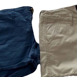 American Eagle Chino Shorts Khaki & Navy Bundle of 2 Sz 8